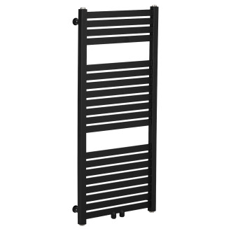 CERANO - Koupelnový radiátor Luigino - středové připojení 50mm - 300W - černá matná - 970x450 mm