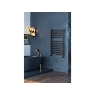 CERANO - Koupelnový radiátor Paolo - boční připojení - 568W - černá matná - 850x550 mm