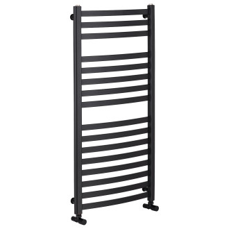 CERANO - Koupelnový radiátor Paolo - boční připojení - 604W - černá matná - 1090x550 mm