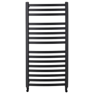 CERANO - Koupelnový radiátor Paolo - boční připojení - 604W - černá matná - 1090x550 mm