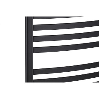 CERANO - Koupelnový radiátor Paolo - boční připojení - 604W - černá matná - 1090x550 mm