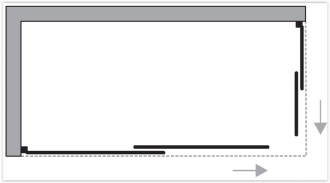 Vanová zástěna VASCA VELA - 90×180×150 (v) cm, vstup 95 cm, 2,2mm polystyrol (acrilico)