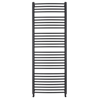 CERANO - Koupelnový radiátor Stefano - boční připojení - 677W - černá matná - 1210x650 mm