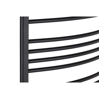 CERANO - Koupelnový radiátor Stefano - boční připojení - 677W - černá matná - 1210x650 mm