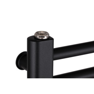 CERANO - Koupelnový radiátor Stefano - boční připojení - 677W - černá matná - 1210x650 mm