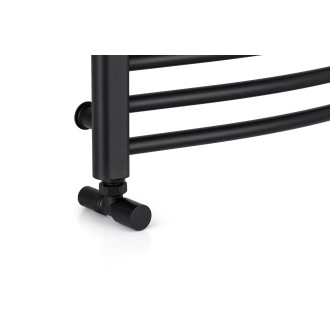 CERANO - Koupelnový radiátor Stefano - boční připojení - 677W - černá matná - 1210x650 mm