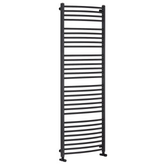 CERANO - Koupelnový radiátor Stefano - boční připojení - 943W - černá matná - 1710x650 mm