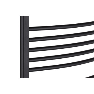 CERANO - Koupelnový radiátor Stefano - boční připojení - 943W - černá matná - 1710x650 mm