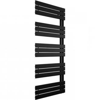 CERANO - Koupelnový radiátor Theo - L/P - asymetrické připojení 50mm - 812W - černá matná - 1600x500 mm