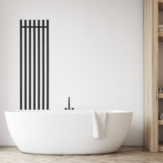 CERANO - Koupelnový radiátor Valerio - boční připojení - 872W - černá matná - 1560x390 mm