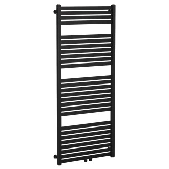 CERANO - Koupelnový radiátor Vincenzo - středové připojení 50mm - 600W - černá matná - 1330x600 mm