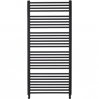 CERANO - Koupelnový radiátorový set Alberto - kombinované vytápění, wifi tyč - boční jednobodové připojení - 857W - černá matná - 1380x650 mm