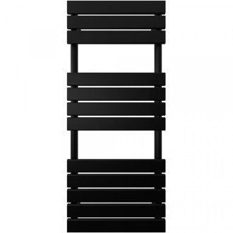 CERANO - Koupelnový radiátorový set Claude - ústřední vytápění - boční jednobodové připojení - 650W - černá matná - 1200x500 mm