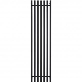 CERANO - Koupelnový radiátorový set Francesco - kombinované vytápění, termo tyč - boční jednobodové připojení - 872W - černá matná - 1500x390 mm