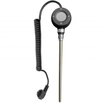 CERANO - Koupelnový radiátorový set Fulgidus - kombinované vytápění, wifi tyč - boční jednobodové připojení - 765W - černá matná - 1800x530 mm