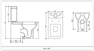 Kombi WC NERO