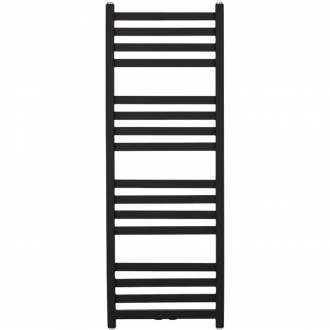 CERANO - Koupelnový radiátorový set Fulgidus - ústřední výtápění - boční připojení - 616W - černá matná - 1190x430 mm