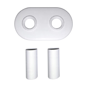 CERANO - Koupelnový radiátorový set Lincoln - kombinované výtápění, termo tyč - středové připojení 50 mm - 559W - bílá lesklá - 1800x500 mm