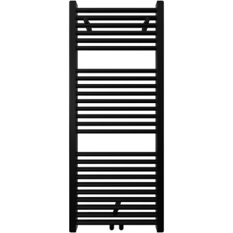 CERANO - Koupelnový radiátorový set Lincoln - ústřední vytápění - středové připojení 50 mm - 366W - černá matná - 1200x500 mm