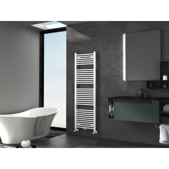 CERANO - Koupelnový radiátorový set Lincoln - ústřední vytápění - středové připojení 50 mm - 484W - bílá lesklá - 1600x500 mm