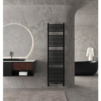 CERANO - Koupelnový radiátorový set Lincoln - ústřední vytápění - středové připojení 50 mm - 559W - černá matná - 1800x500 mm