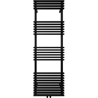 CERANO - Koupelnový radiátorový set Luigi - kombinované výtápění, termo tyč - středové připojení 50 mm - 713W - černá matná - 1600x500 mm