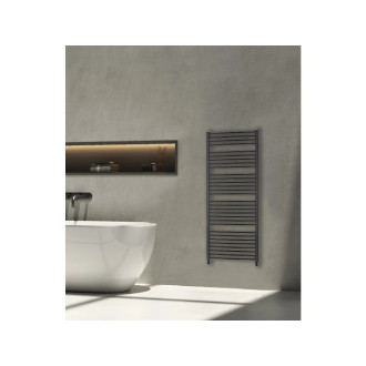 CERANO - Koupelnový radiátorový set Stefano - kombinované vytápění, termo tyč - boční jednobodové připojení - 677W - černá matná - 1210x650 mm