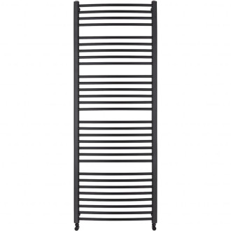 CERANO - Koupelnový radiátorový set Stefano - kombinované vytápění, termo tyč - boční jednobodové připojení - 773W - černá matná - 1460x650 mm