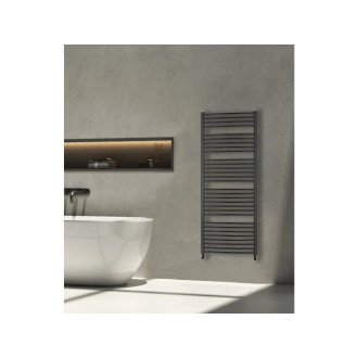 CERANO - Koupelnový radiátorový set Stefano - kombinované vytápění, termo tyč - boční jednobodové připojení - 943W - černá matná - 1710x650 mm