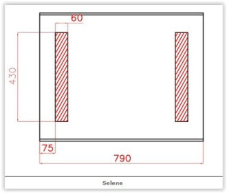 SELENE - zrcadlo s osvětlením 790 x 620 mm (š x v) OLNZSEL