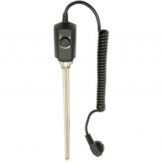 CERANO - Koupelnový radiátorový set Vincenzo - kombinované vytápění, termo tyč - boční jednobodové připojení - 500W - černá matná - 1330x450 mm