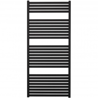 CERANO - Koupelnový radiátorový set Vincenzo - ústřední vytápění - boční jednobodové připojení - 600W - černá matná - 1330x600 mm