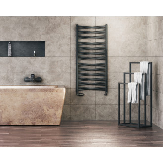 CERANO - Kovový stojan Trionfo - černá matná - 45x90x25 cm