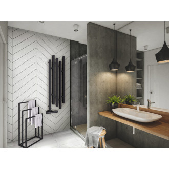 CERANO - Kovový stojan Trionfo - černá matná - 45x90x25 cm