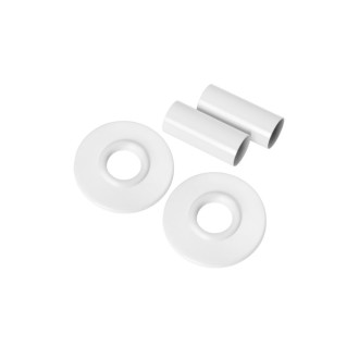 CERANO - Krycí rozeta pro připojení radiátoru - bílá lesklá