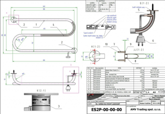 elektrický sušák ES3/V - pevný - bílý 400x970x120 mm OLBES3VPB