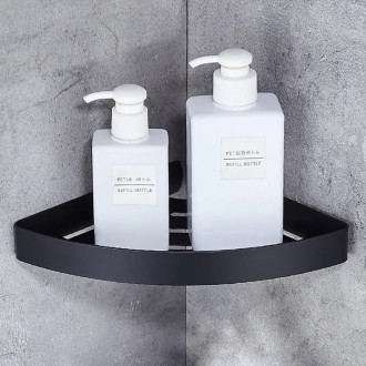 CERANO - Nástěnná koupelnová polička Alto - černá matná - 23,5x14,5 cm