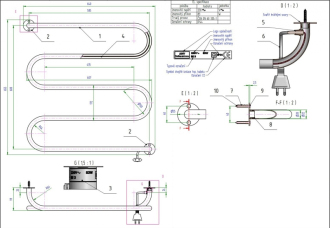 elektrický sušák ES3/V - pevný - bílý 400x970x120 mm OLBES3VPB