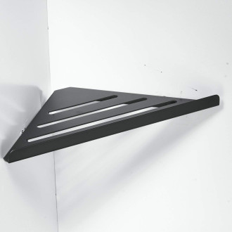 CERANO - Nástěnná koupelnová polička Alto - černá matná - 30x19 cm