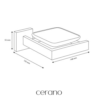 CERANO Nástěnná mýdlenka Alto chrom CER-479341