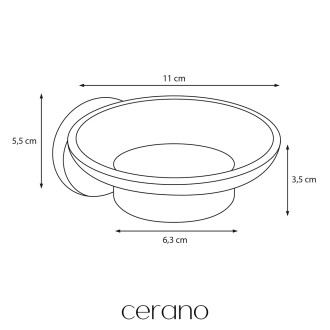 CERANO Nástěnný mýdlenka Lineo chrom, mléčné sklo CER-479812