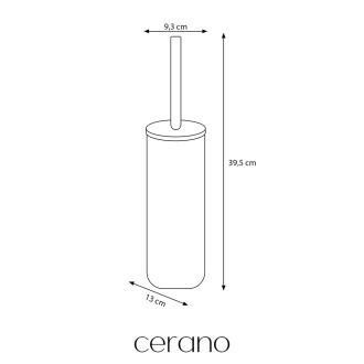 CERANO - Nástěnná WC štětka Lineo - černá matná