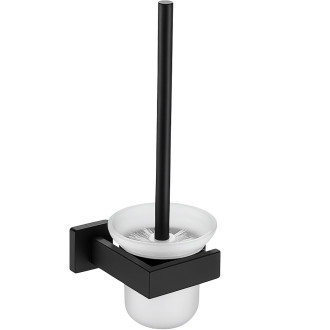 CERANO - Nástěnná WC štětka Polo - černá matná