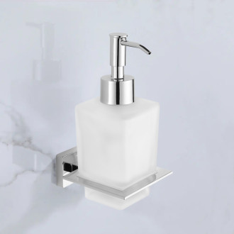 CERANO - Nástěnný dávkovač mýdla Alto - chrom, mléčné sklo