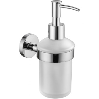 CERANO - Nástěnný dávkovač mýdla Lineo - chrom, mléčné sklo