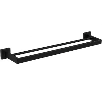 CERANO - Nástěnný držák na ručníky Alto - černá matná - 61 cm