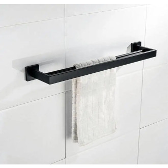 CERANO - Nástěnný držák na ručníky Alto - černá matná - 61 cm