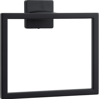 CERANO - Nástěnný držák na ručníky Alto - obdélník - černá matná