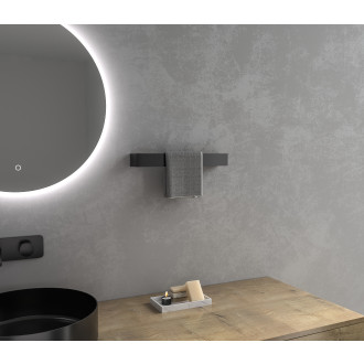 CERANO - Nástěnný držák na ručníky Camill - černá matná - 40 cm