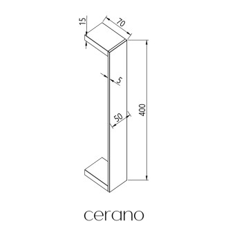 CERANO - Nástěnný držák na ručníky Camill - chrom - 40 cm
